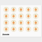 Little Cutie Theme Baby shower Geel Favor Ronde Sticker (Vel)