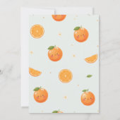 Little Cutie Turning One 1st Birthday Invitation Kaart (Achterkant)