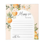 Little cutie verjaardag tijd capsule bericht notitieblok (Voorkant)