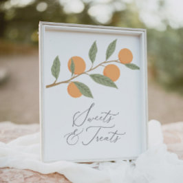 Little Cutie Verjaardagsfeestje Snoepjes en Treats Poster