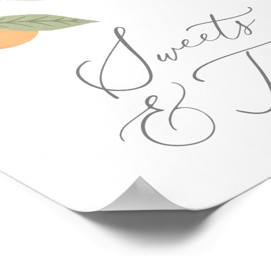 Little Cutie Verjaardagsfeestje Snoepjes en Treats Poster (Hoek)