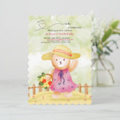 Little cutie verjaardagsuitnodiging kaart (Staand voorkant)