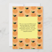 Little Cutie voorschool afstudeerfeest Tangerine Kaart (Achterkant)
