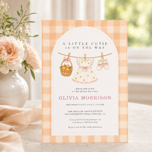 Little Cutie Waskrachtlijn Meisje Baby Shower Kaart