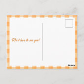 Little Cutie Waterverf Citrus Oranje Baby shower Briefkaart (Achterkant)