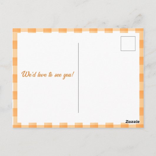Little Cutie Waterverf Citrus Oranje Baby shower Briefkaart (Achterkant)
