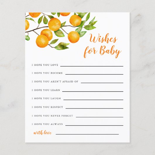 Little Cutie Wishes for Baby Card (Voorkant)