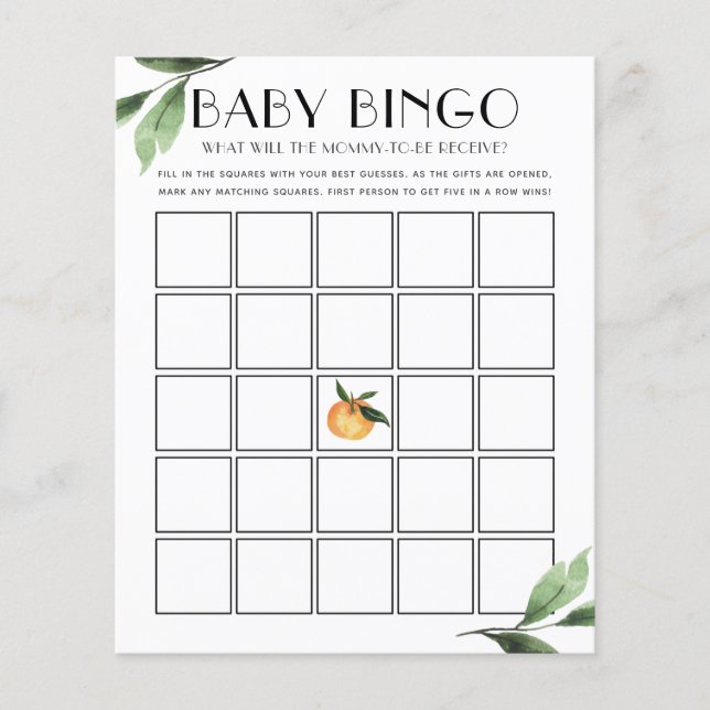 Little Cuties Baby Bingo Game Card (Voorkant)