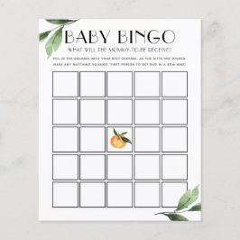 Little Cuties Baby Bingo Game Card