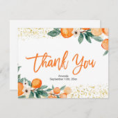 Little Cuties Oranje Dank je kaart (Voorkant / Achterkant)