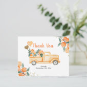 Little Cuties Sinaasappels Truck Hartelijk dank Bedankkaart (Staand voorkant)