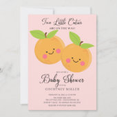Little Cuties Twins Baby shower Invitation Kaart (Voorkant)
