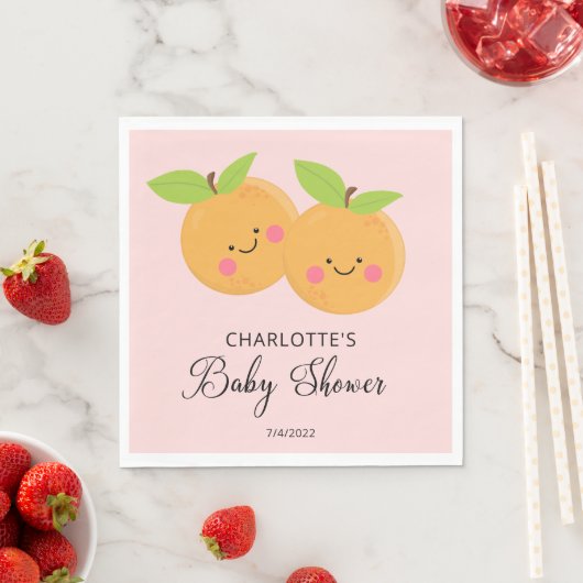 Little Cuties Twins Baby shower Napkins Servet (Insitu)