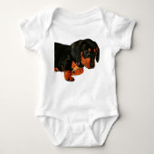 Little Dachshund Design Baby Bodysuit (Voorkant)