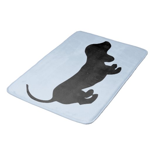 Little Dachshund Design Bath Mat (Gekanteld)
