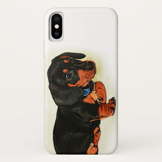 Little Dachshund Design iPhone Case (Achterkant)