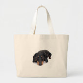 Little Dachshund Grote Tote Bag (Voorkant)