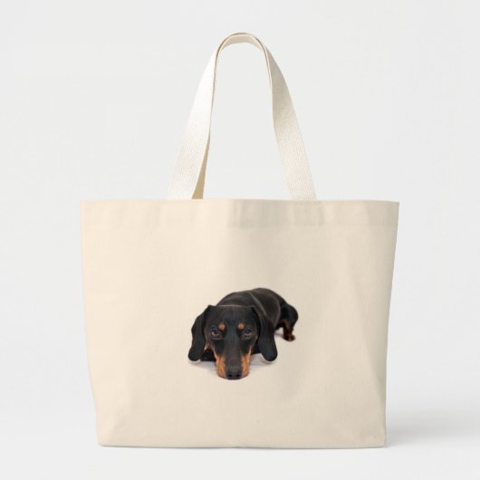 Little Dachshund Grote Tote Bag (Voorkant)