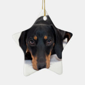 Little Dachshund Keramisch Ornament (Rechts)
