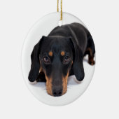 Little Dachshund Keramisch Ornament (Rechts)