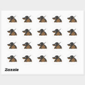 Little Dachshund Ronde Sticker (Vel)