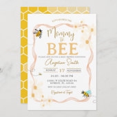 Little Daisies Bee Baby shower Mama to Bee Kaart (Voorkant / Achterkant)