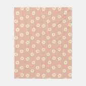 Little Daisies - dusty apricot Fleece Deken (Voorkant)