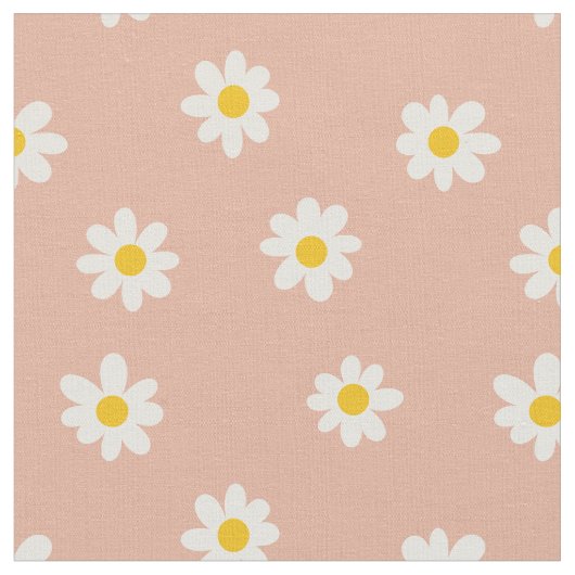 Little Daisies / dusty apricot Stof (Close Up)