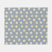 Little Daisies - dusty steel gray Fleece Deken (Voorkant (Horizontaal))