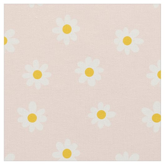 Little Daisies - soft apricot Stof (Close Up)