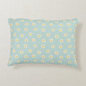 Little Daisies - soft teal Accent Kussen (Achterkant)