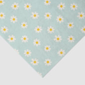 Little Daisies - soft teal Tissuepapier (Detail)