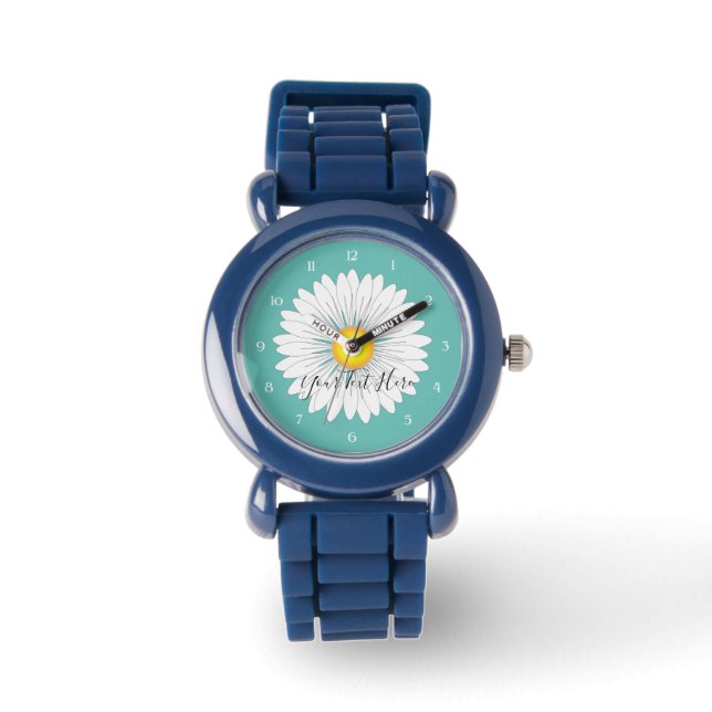  Little Daisy Kinder Verstelbare Bezel zwart Horloge (Voorkant)