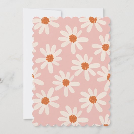 Little Daisy Theme Girl Birthday Kaart (Achterkant)