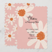 Little Daisy Theme Girl Birthday Kaart (Voorkant / Achterkant)