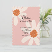 Little Daisy Theme Girl Birthday Kaart (Staand voorkant)