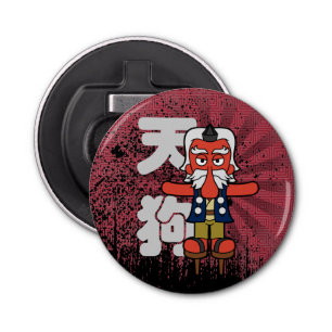 Little Daitengu Yokai Grunge Button Flesopener