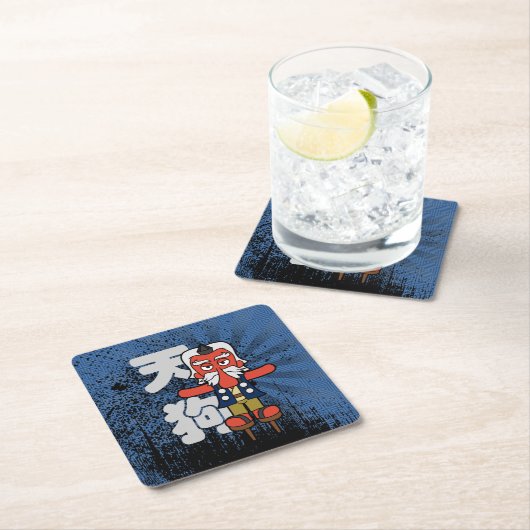 Little Daitengu Yokai Grunge Kartonnen Onderzetters (Insitu)