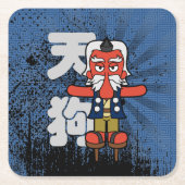 Little Daitengu Yokai Grunge Kartonnen Onderzetters (Voorkant)
