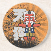 Little Daitengu Yokai Grunge Zandsteen Onderzetter (Voorkant)