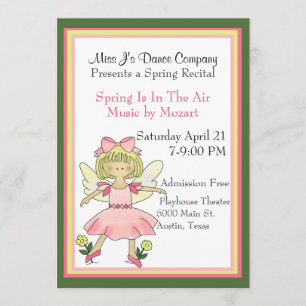Little Dancer Dance Overweging Invitation Kaart