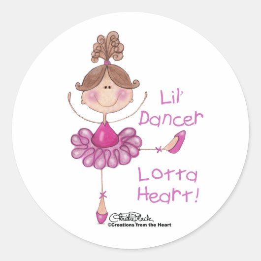 Little Dancer Ronde Sticker (Voorkant)