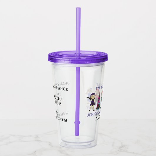 Little Dancers Ballet Tap Jazz Dance Studio School Acryl Drinkbeker (Rechts)
