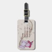 Little Dancing Ballerina Elephant Bagagelabel (Voorkant verticaal)