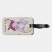Little Dancing Ballerina Elephant Bagagelabel (Achterkant horizontaal)