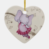 Little Dancing Ballerina Elephant Ornament (Voorkant)