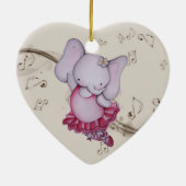 Little Dancing Ballerina Elephant Ornament (Achterkant)