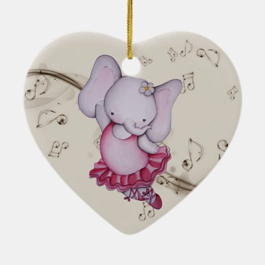 Little Dancing Ballerina Elephant Ornament (Achterkant)