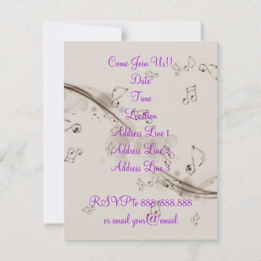 Little Dancing Ballerina Elephant Party nodigt uit Kaart (Achterkant)