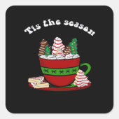 Little Debbie Tis The Season Vierkante Sticker (Voorkant)